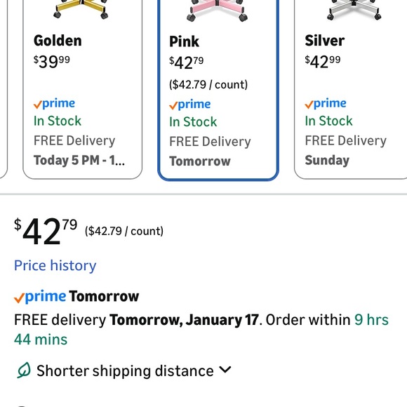 Amazon Pink Salon Rolling Tray - Picture 2 of 4